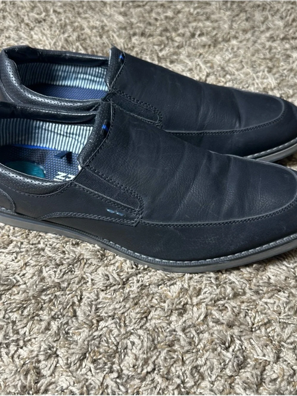 Nunn Bush Men's Black Slip-On Leather Loafers Size 12M